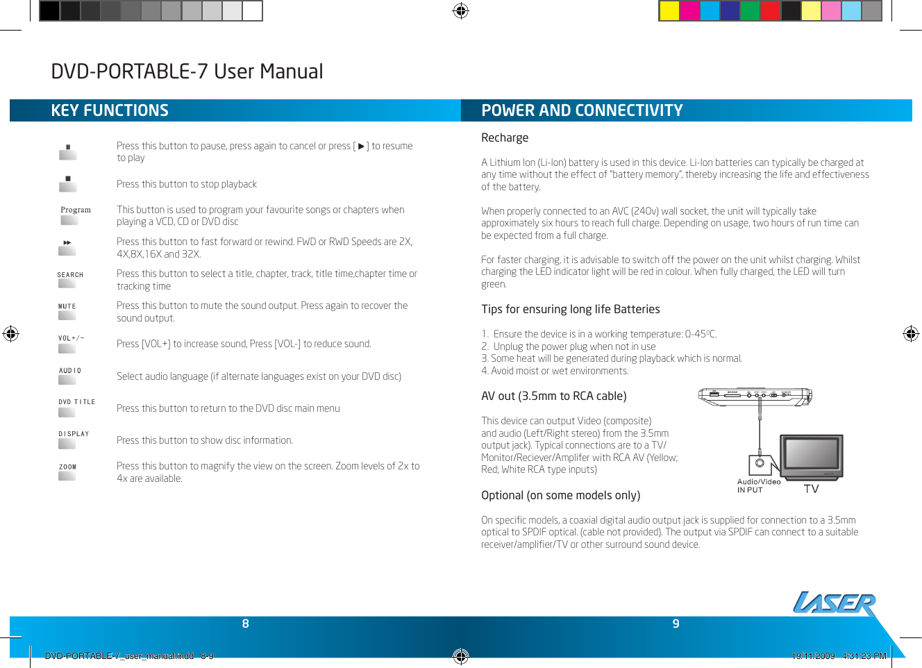 Page 5 of 9 - Laser Laser-Dvd-Portable-7-Users-Manual- DVD-PORTABLE-7_user_manual  Laser-dvd-portable-7-users-manual