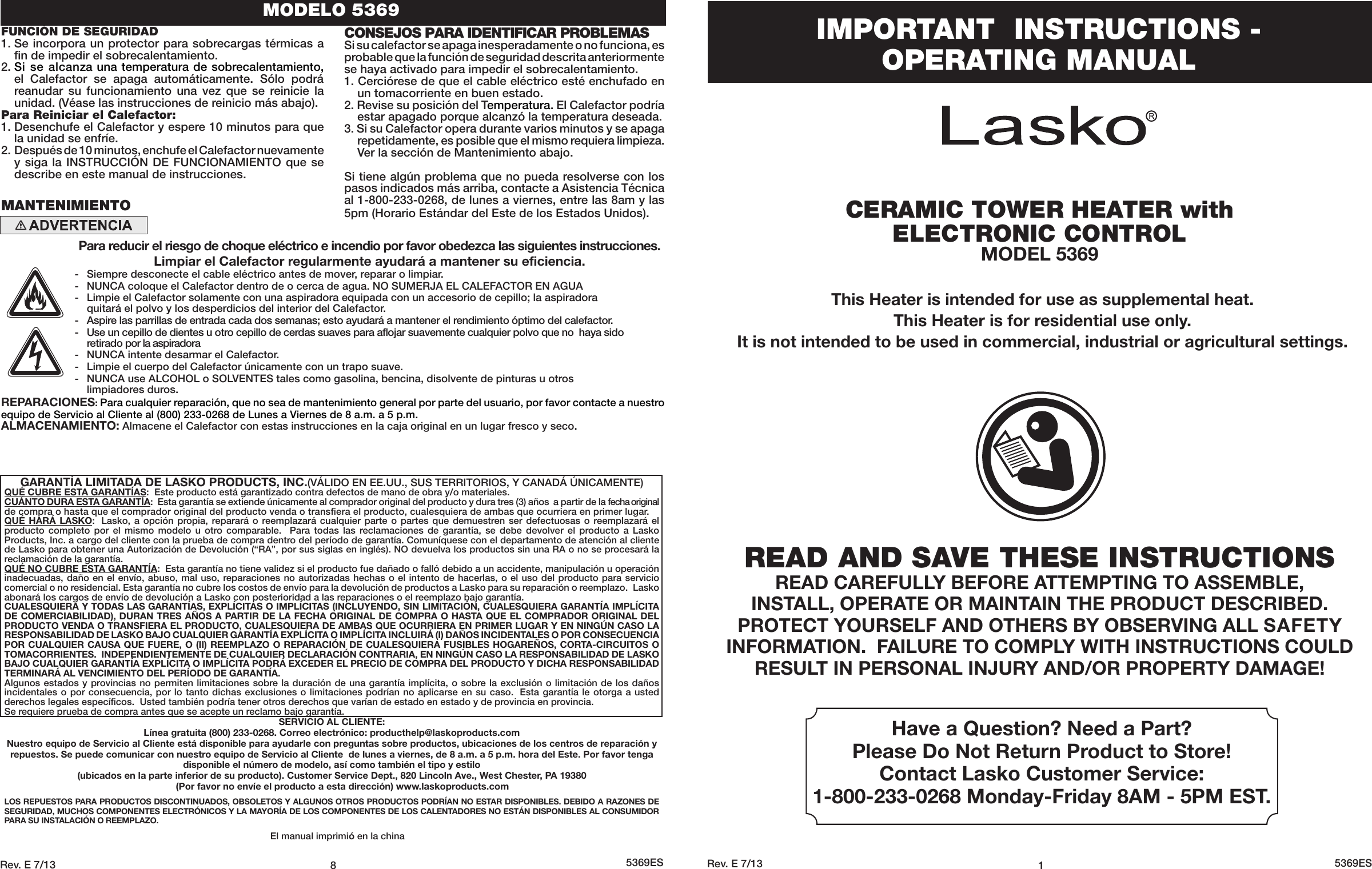 Page 1 of 4 - Lasko 5369 User Manual  To The 820fd5b7-554c-41d9-adf5-8d2b725c2de6