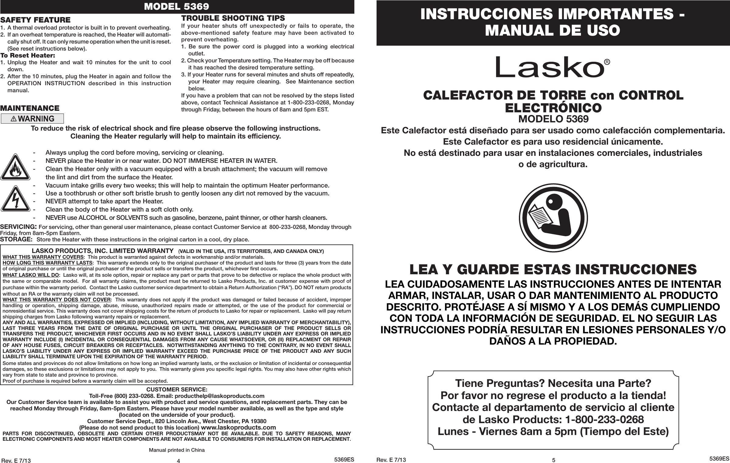 Page 4 of 4 - Lasko 5369 User Manual  To The 820fd5b7-554c-41d9-adf5-8d2b725c2de6