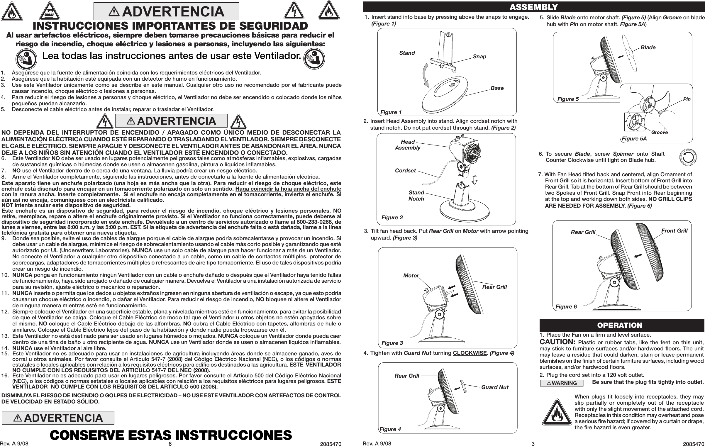 Page 3 of 4 - Lasko Lasko-12-Table-Fan-2017-Users-Manual-  Lasko-12-table-fan-2017-users-manual