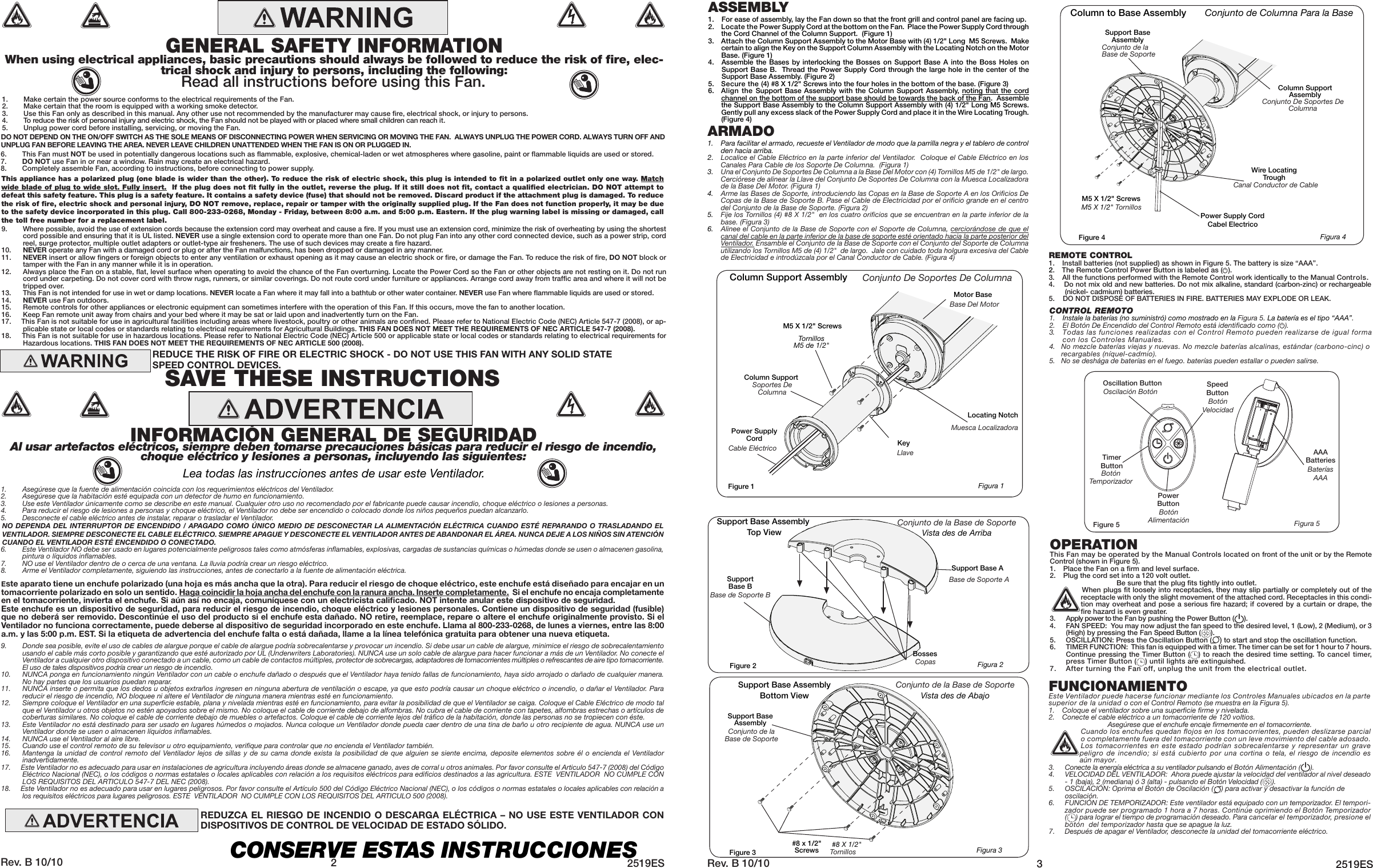 Page 2 of 2 - Lasko Lasko-2519-Users-Manual-  Lasko-2519-users-manual