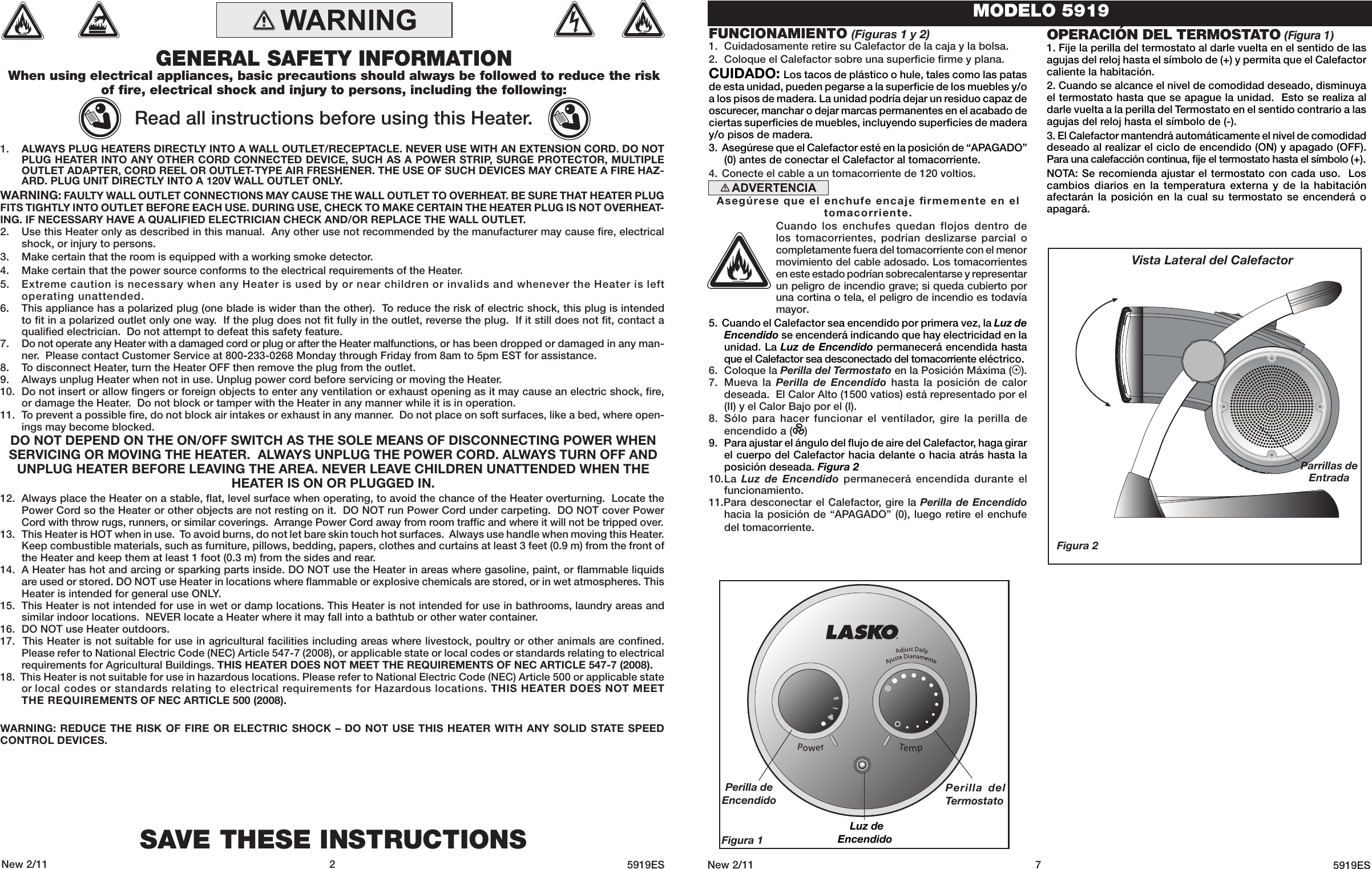 Page 2 of 4 - Lasko Lasko-5919-Users-Manual- Lasko-5919-users-manual