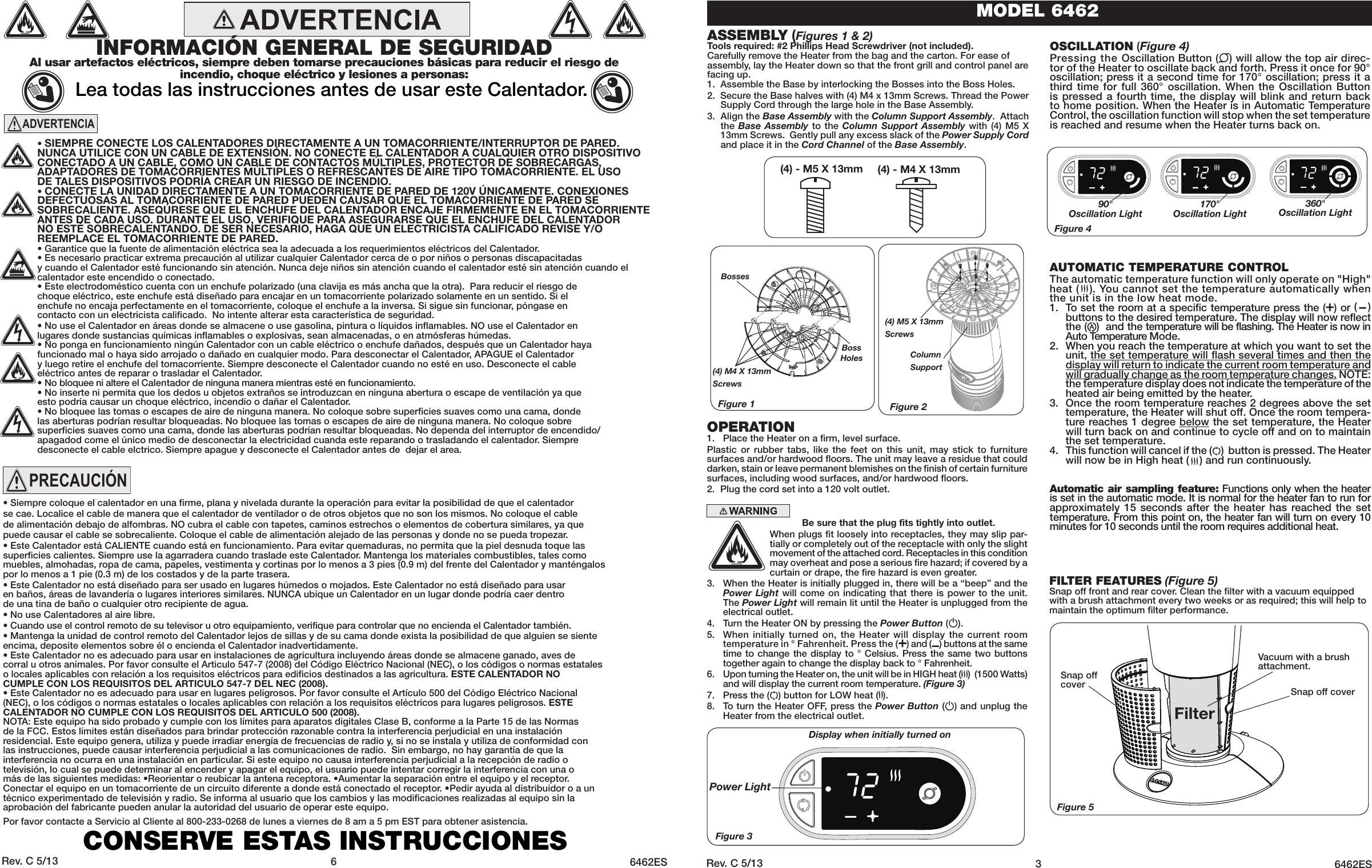 Page 3 of 4 - Lasko Lasko-6462-Users-Manual-  Lasko-6462-users-manual