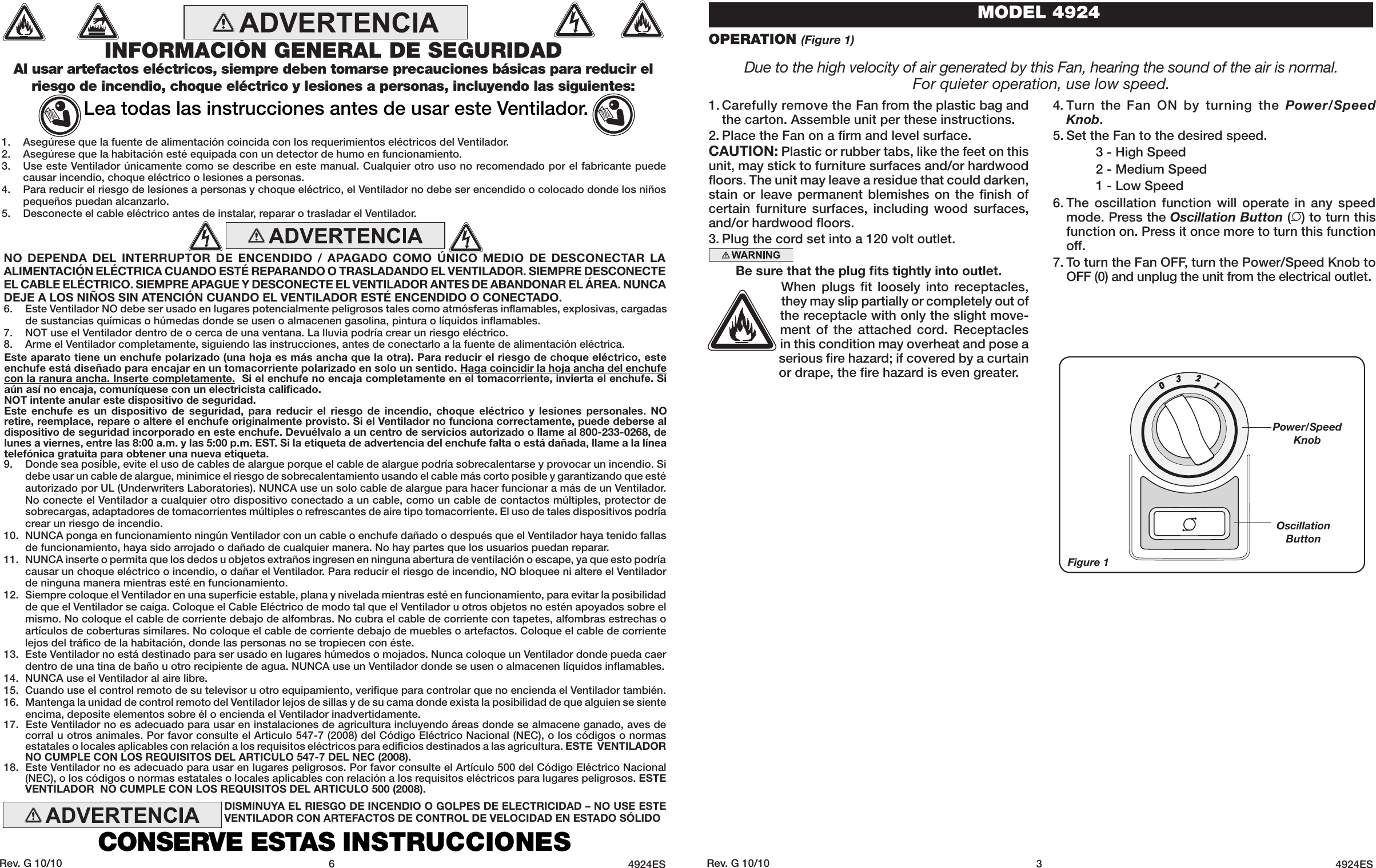 Page 3 of 4 - Lasko Lasko-Blower-4924-Users-Manual-  Lasko-blower-4924-users-manual