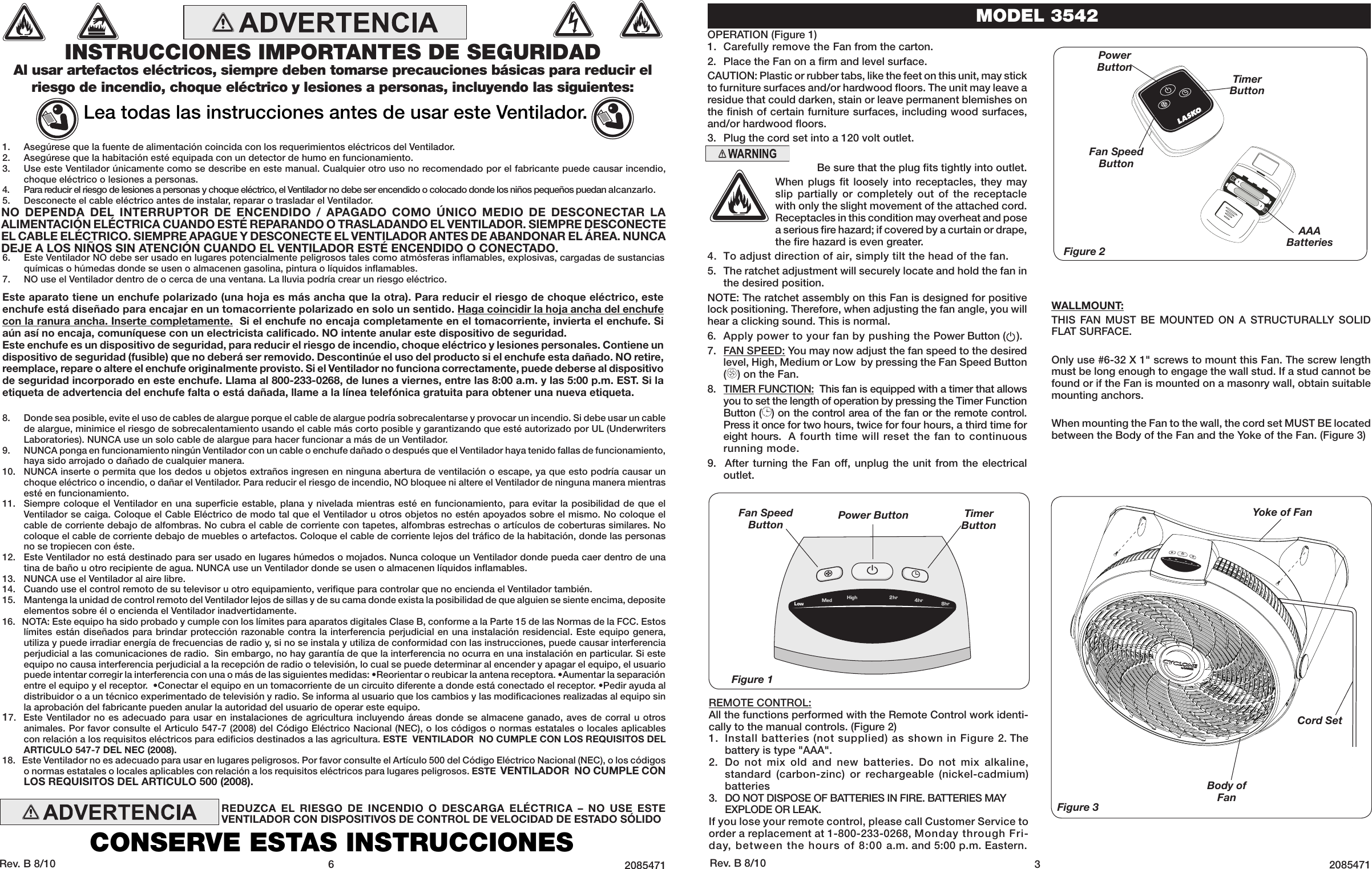 Page 3 of 4 - Lasko Lasko-Fan-3542-Users-Manual-  Lasko-fan-3542-users-manual