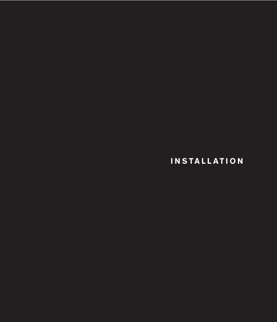 INSTALLATION