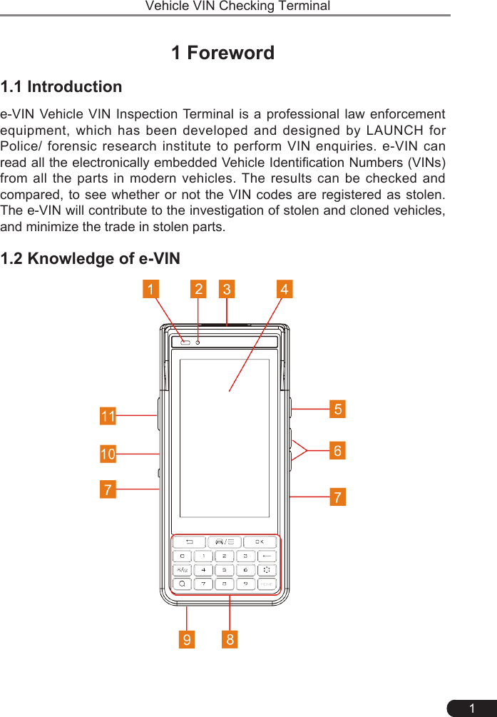 Page 5 of Launch Tech HTT Vehicle VIN Checking Terminal, Professional full vehicle model handheld diagnostic tool User Manual 