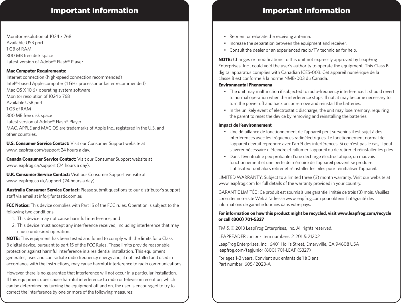 Page 6 of 6 - Leapfrog Leapfrog-Leapreader-Junior-Parent-Guide-And-Instructions-  Leapfrog-leapreader-junior-parent-guide-and-instructions