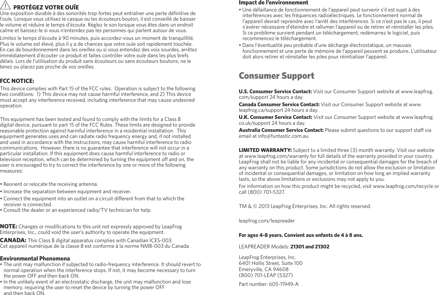 Page 6 of 6 - Leapfrog Leapfrog-Leapreader-Parent-Guide-And-Instructions- Leapfrog-leapreader-parent-guide-and-instructions