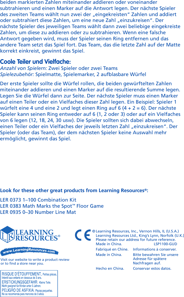 Page 12 of 12 - Learning-Resources Learning-Resources-Learning-Resources-Inc-Baby-Toy-Ler-1100-Users-Manual- 2011 Science Diction TGv2  Learning-resources-learning-resources-inc-baby-toy-ler-1100-users-manual