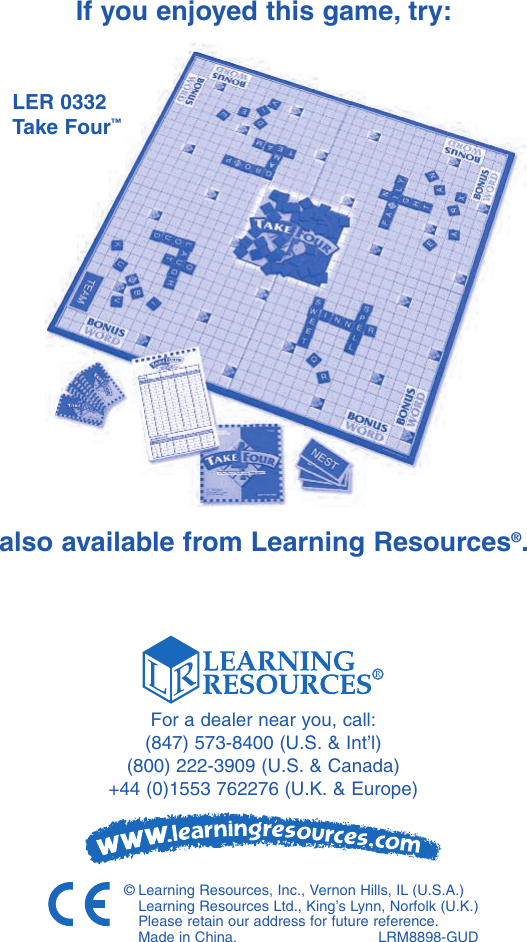 Page 1 of 4 - Learning-Resources Learning-Resources-Learning-Resources-Inc-Baby-Toy-Ler-8898-Users-Manual-  Learning-resources-learning-resources-inc-baby-toy-ler-8898-users-manual