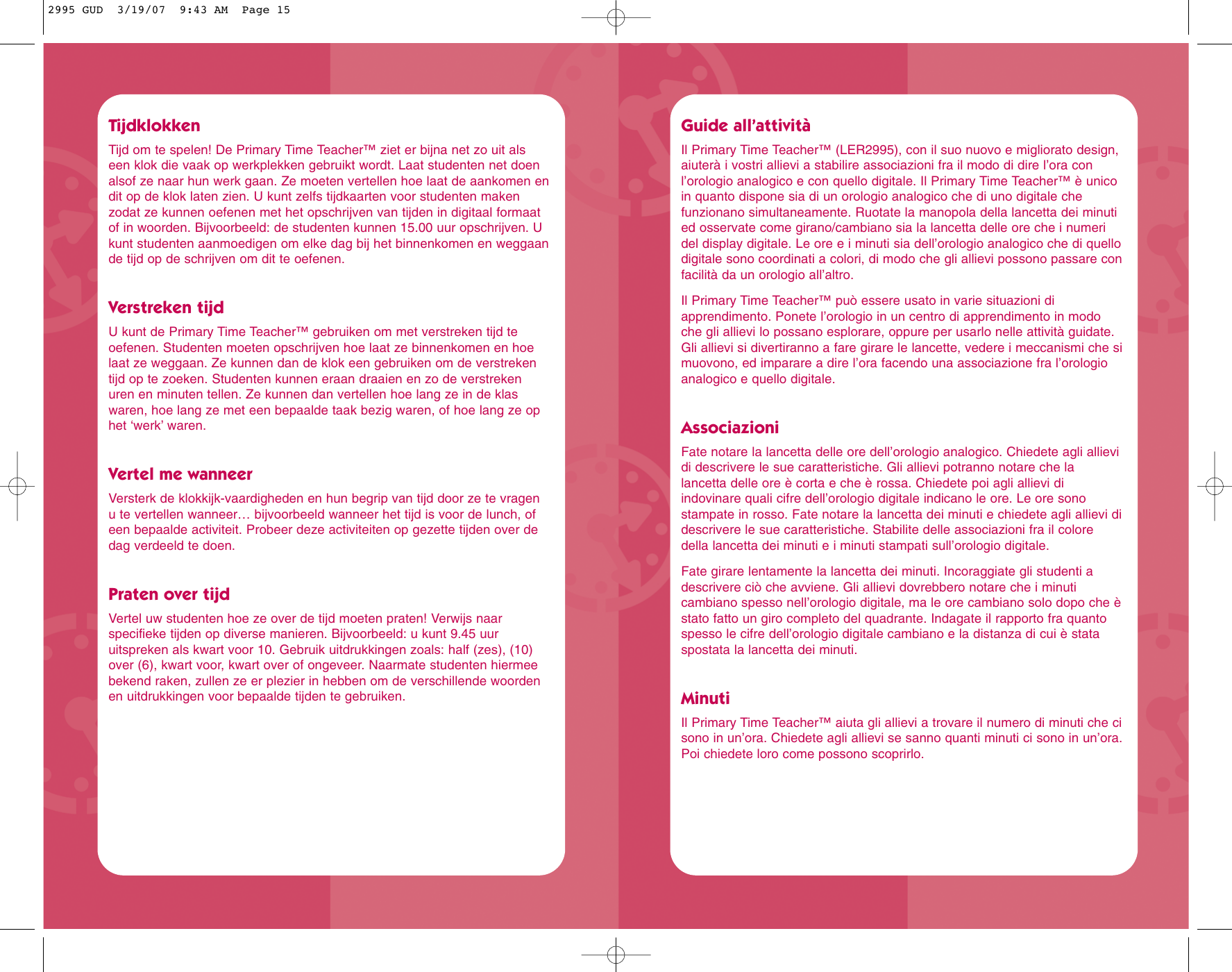 Page 8 of 10 - Learning-Resources Learning-Resources-Learning-Resources-Inc-Time-Clock-Ler-2995-Users-Manual- 2995 GUD Learning-resources-learning-resources-inc-time-clock-ler-2995-users-manual