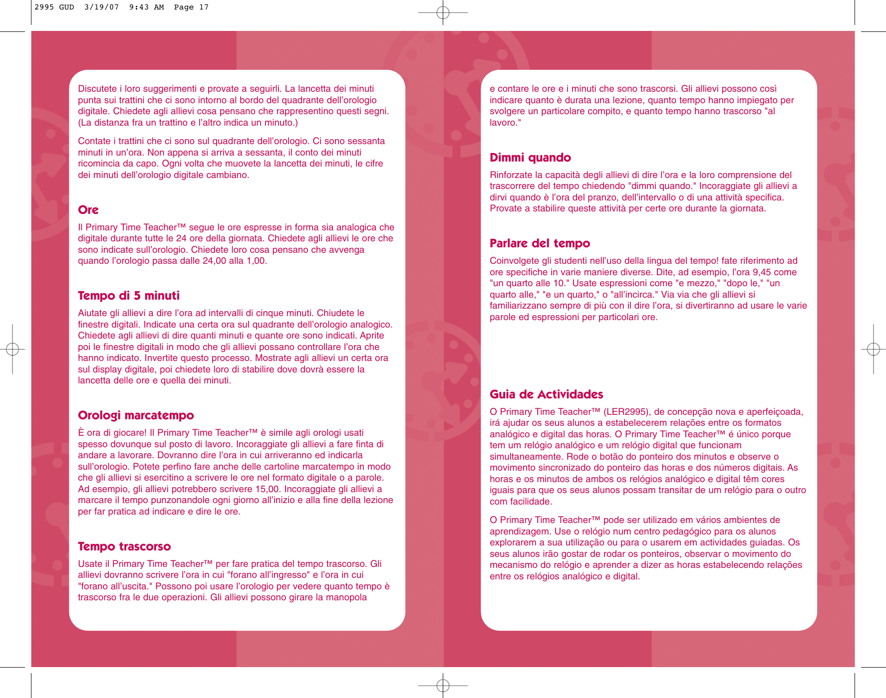 Page 9 of 10 - Learning-Resources Learning-Resources-Learning-Resources-Inc-Time-Clock-Ler-2995-Users-Manual- 2995 GUD Learning-resources-learning-resources-inc-time-clock-ler-2995-users-manual