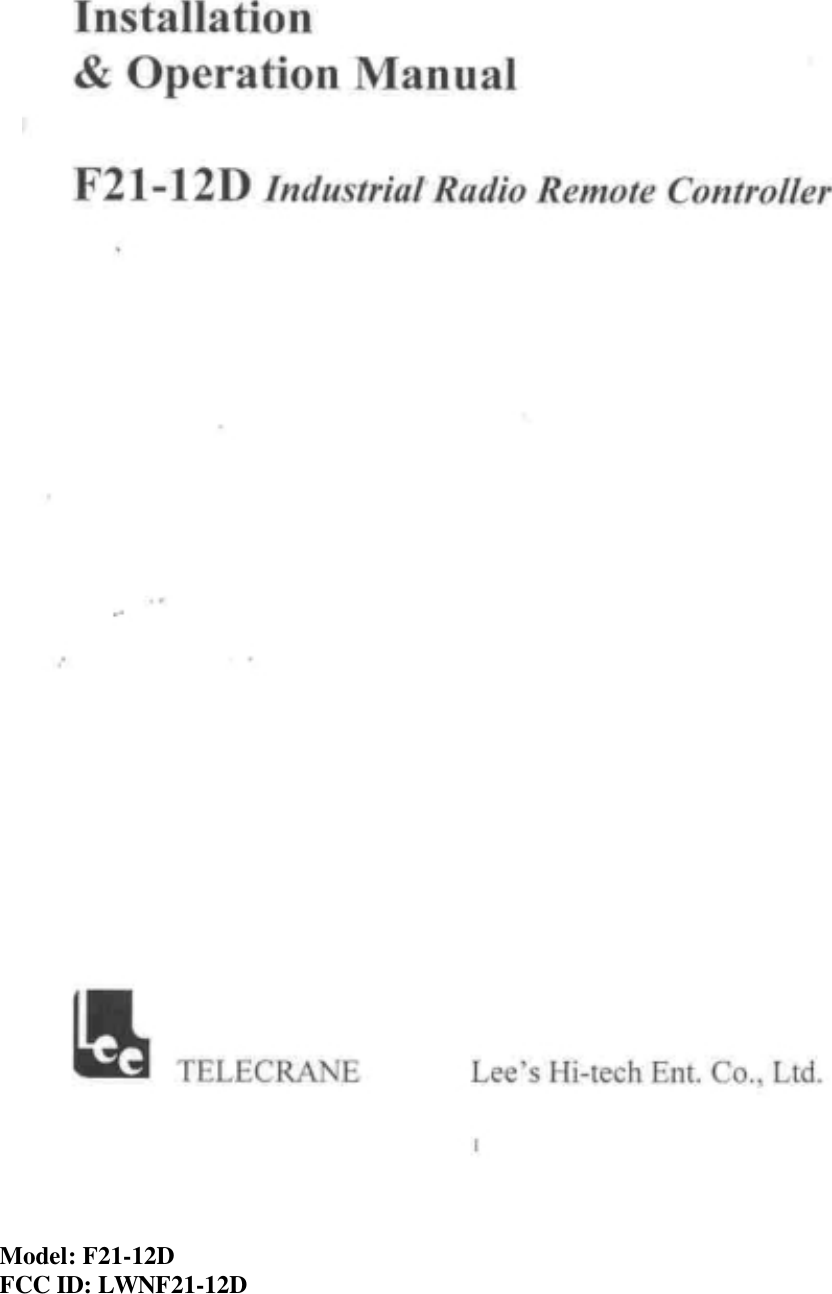 Model: F21-12DFCC ID: LWNF21-12D