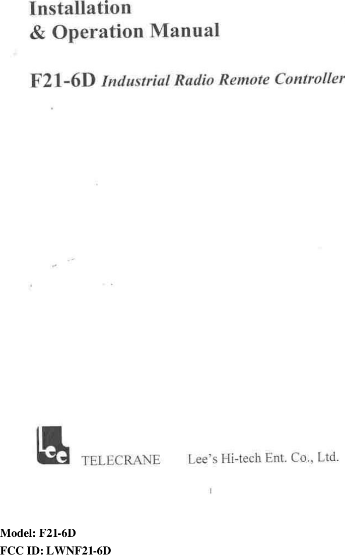  Model: F21-6D FCC ID: LWNF21-6D   