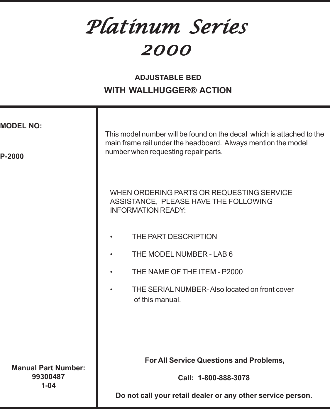 Page 11 of 11 - Leggett-And-Platt Leggett-And-Platt-P-2000-Users-Manual- P-2000 MANUAL COVER.pmd  Leggett-and-platt-p-2000-users-manual