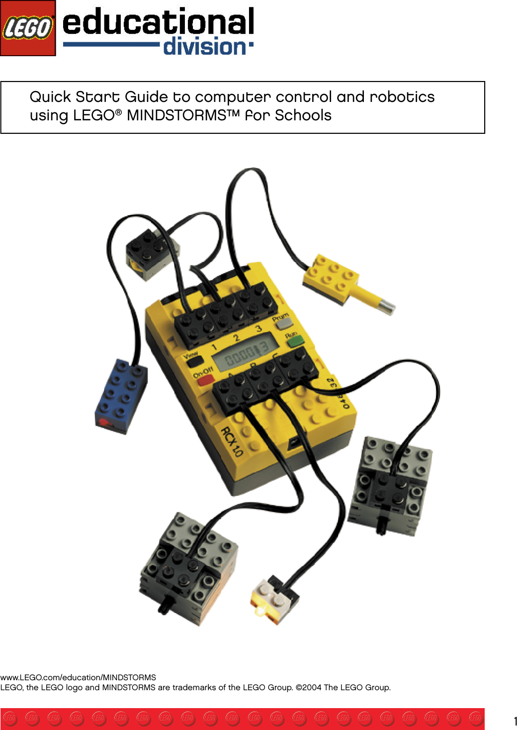 Lego Education Baby Toy Quick Start Guide To Computer Control And ...