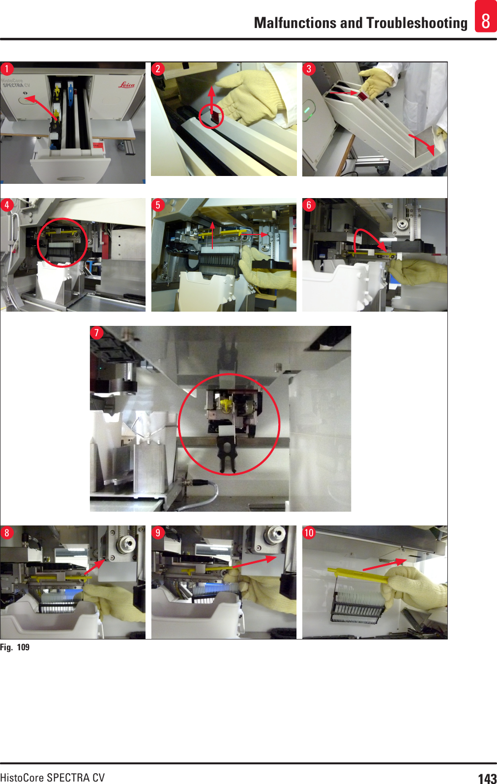 143HistoCore SPECTRA CVMalfunctions and Troubleshooting 81 2 34 5 678 9 10Fig. 109   