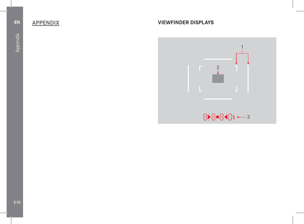 EN210AppendixAPPENDIX VIEWFINDER DISPLAYS123