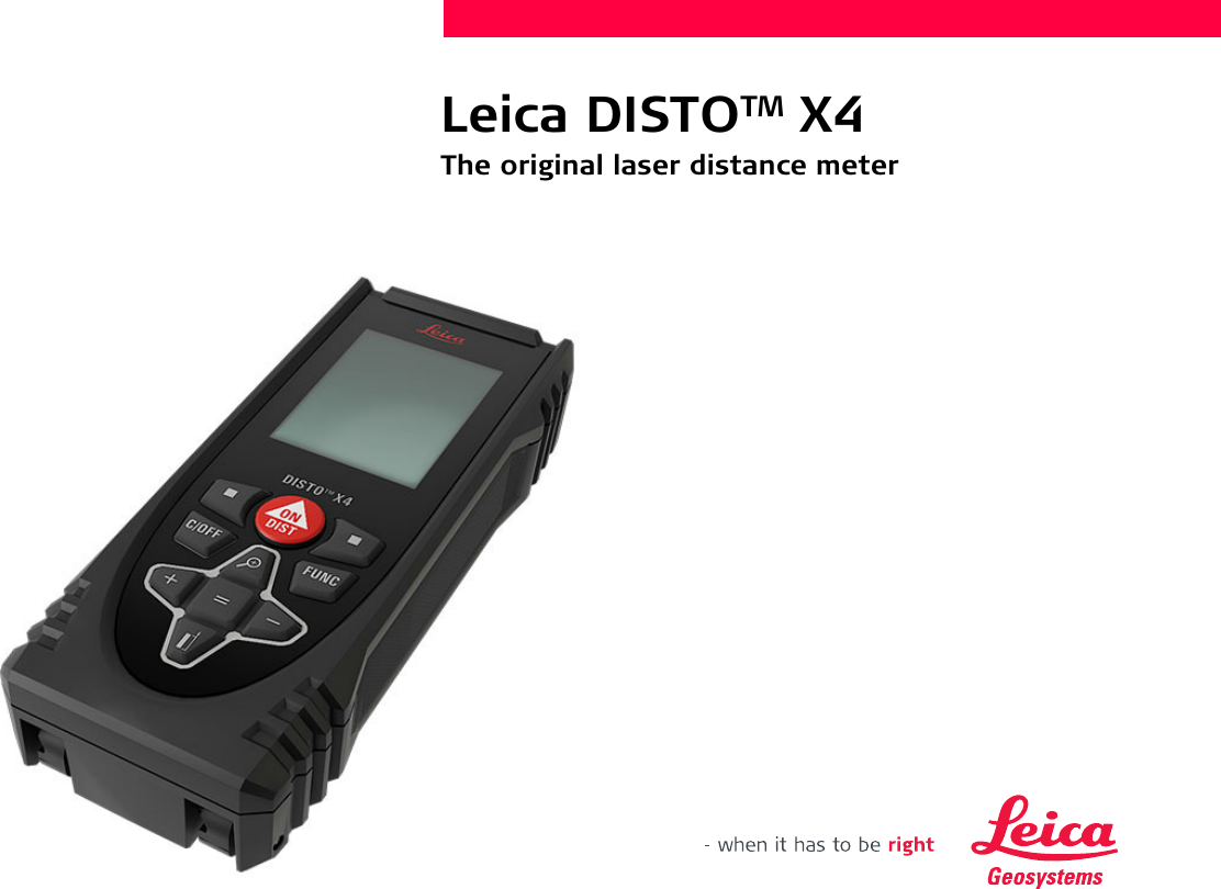 Page 1 of Leica Geosystems CPD LD3BT Laser Distance Meter User Manual My