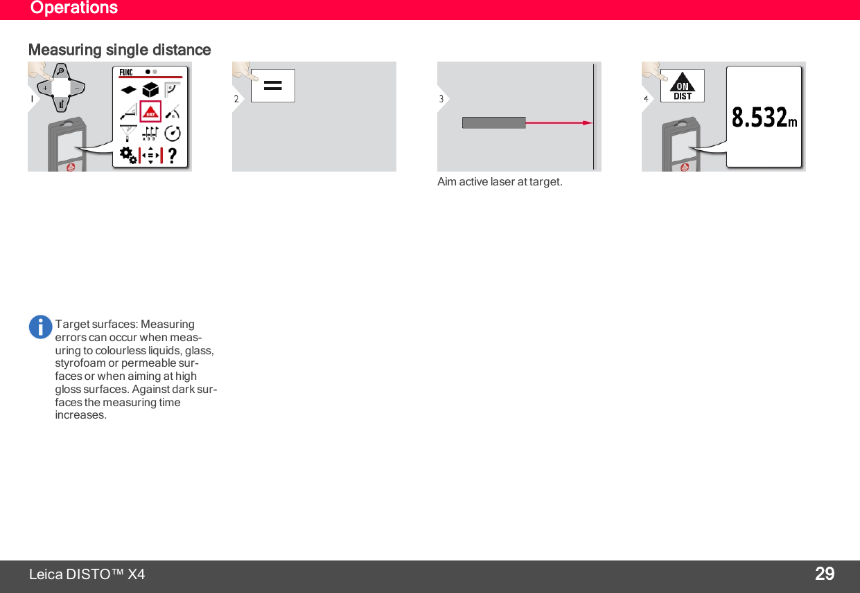 Page 30 of Leica Geosystems CPD LD3BT Laser Distance Meter User Manual My