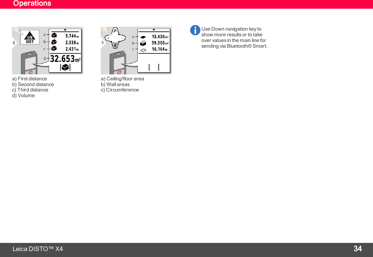 Page 35 of Leica Geosystems CPD LD3BT Laser Distance Meter User Manual My