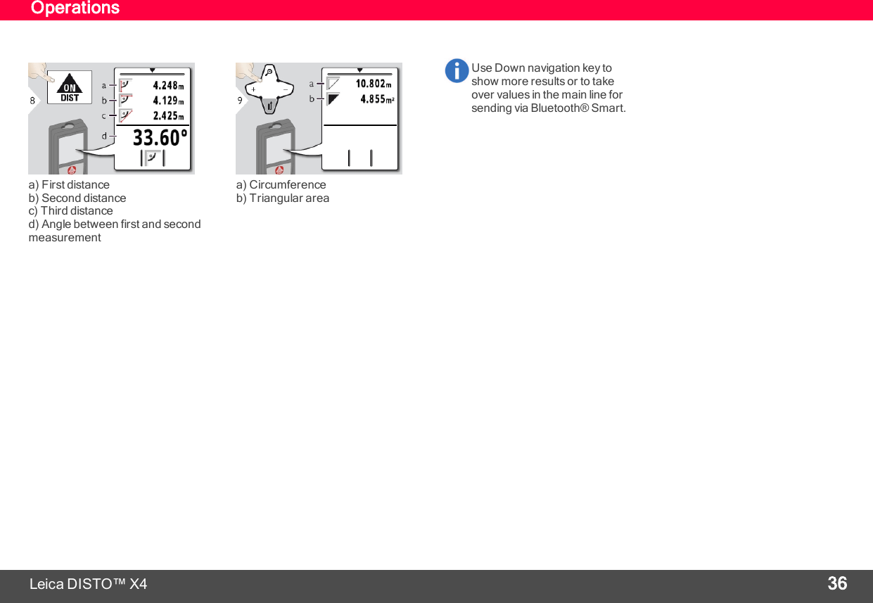 Page 37 of Leica Geosystems CPD LD3BT Laser Distance Meter User Manual My