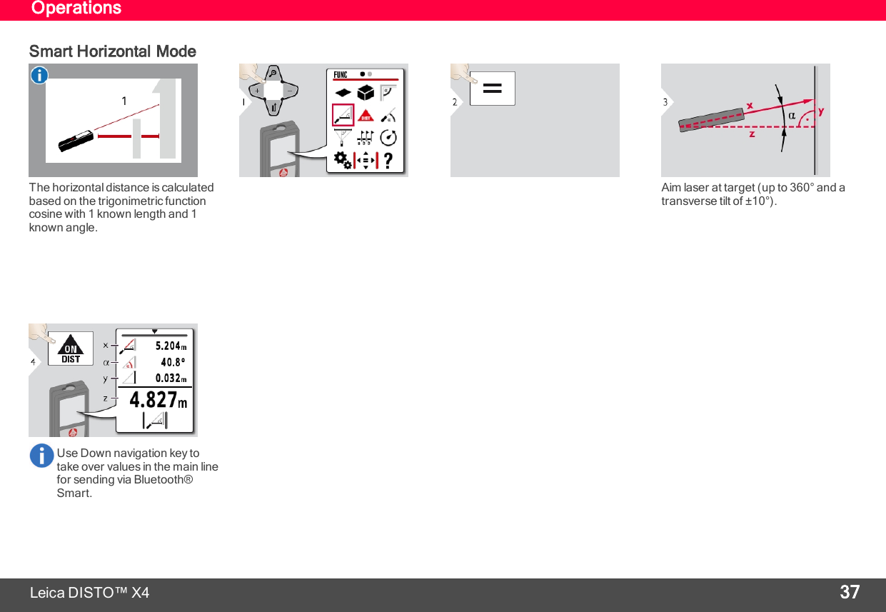 Page 38 of Leica Geosystems CPD LD3BT Laser Distance Meter User Manual My