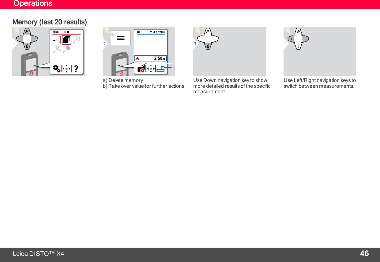 Page 47 of Leica Geosystems CPD LD3BT Laser Distance Meter User Manual My