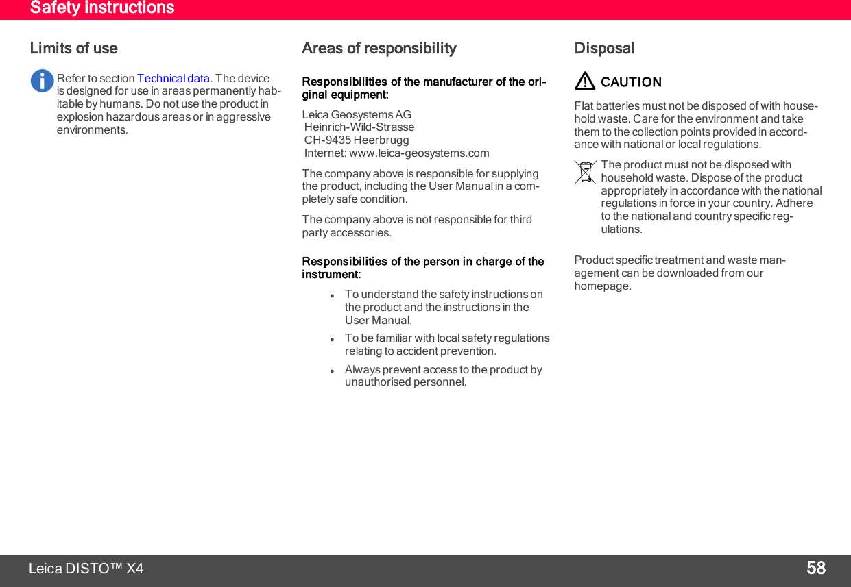 Page 59 of Leica Geosystems CPD LD3BT Laser Distance Meter User Manual My