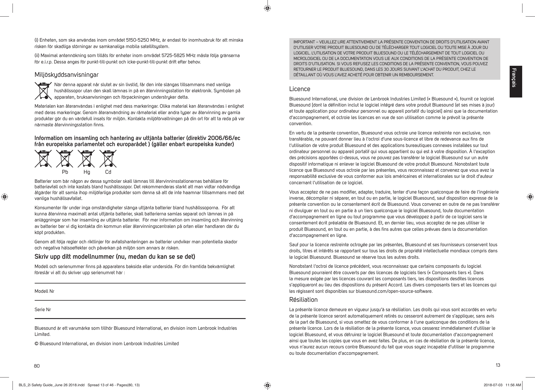 Page 13 of Lenbrook PN2I Wireless Music Streaming Amplifier User Manual BLS 2i Safety Guide June 26 2018 indd