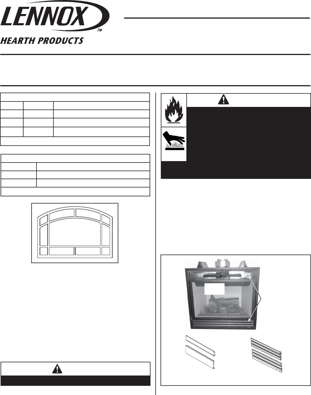 Lennox Hearth Mpb 35 Users Manual 750199m Instr Screen Doors Short