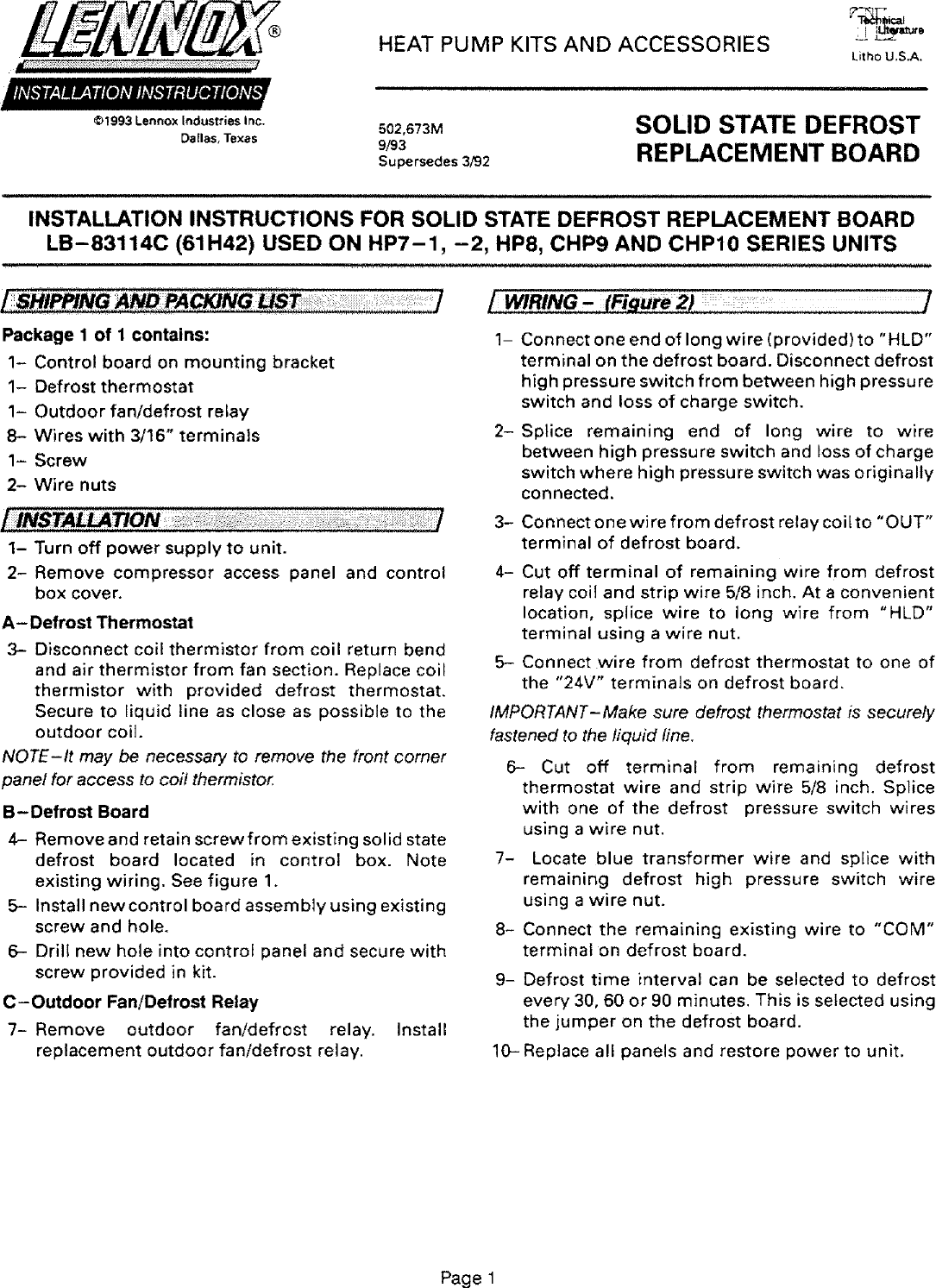 Page 1 of 4 - Lennox-International-Inc Lennox-International-Inc-61H42-Users-Manual-  Lennox-international-inc-61h42-users-manual