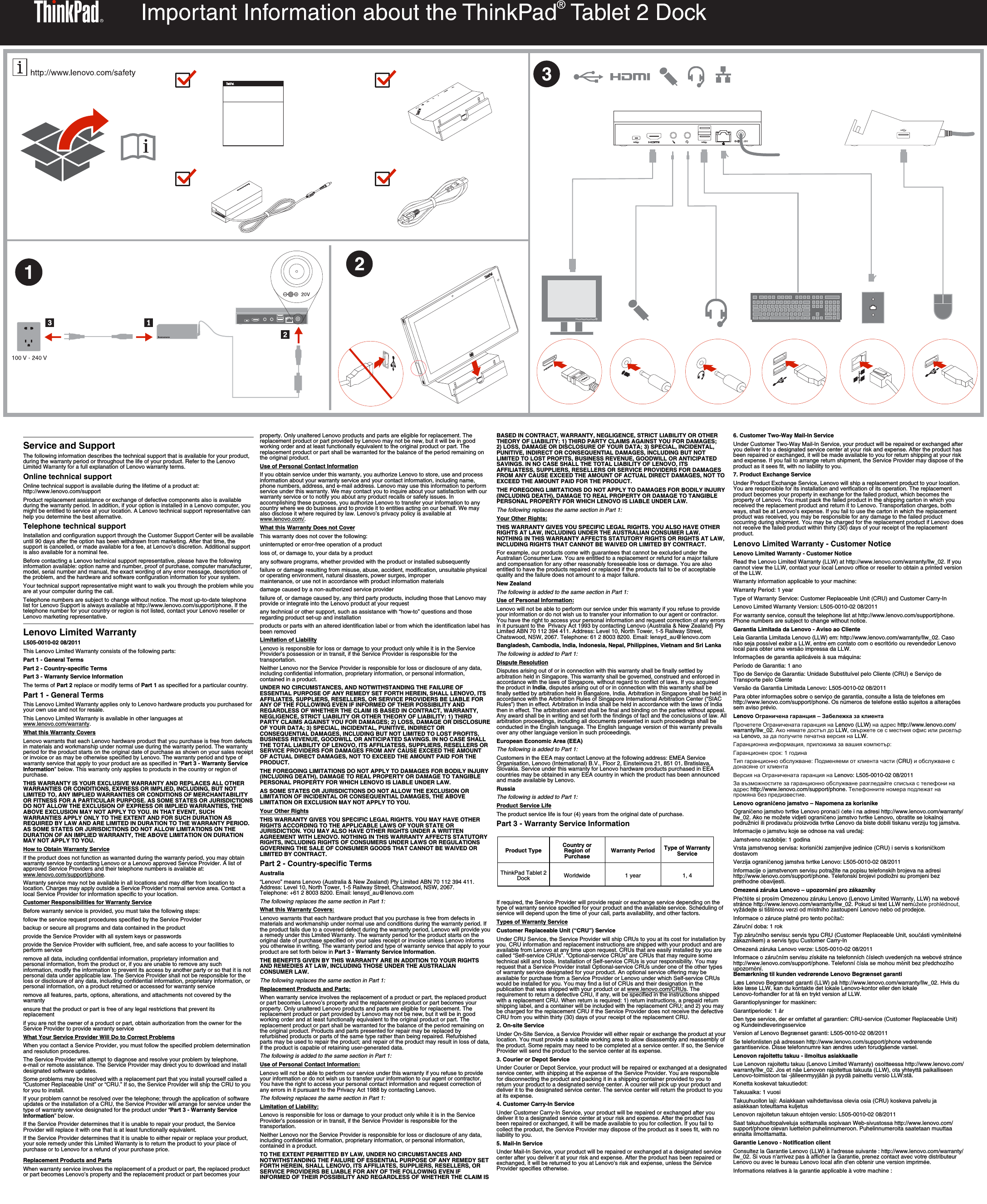 Page 1 of 2 - Lenovo 0B47109 0B58299 0A36689 User Manual X131e Laptop (Think Pad) - Type 3368