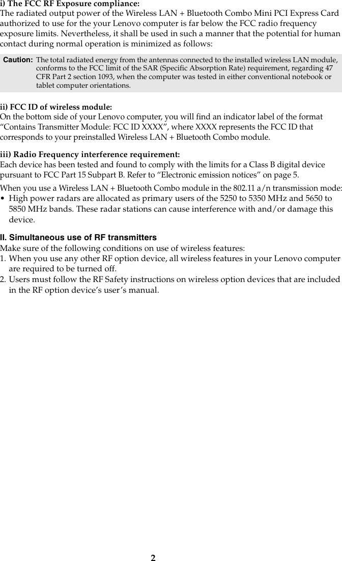 Page 4 of 8 - Lenovo  Regulatory Notice (United States & Canada) - Notebook 330-15IKB (Type 81DE) Laptop (ideapad) Type 81DE 330-14ikb 81da G2 81dc De 330touch-15ikb 81dh 81dj Web Rn Us Ca 201803