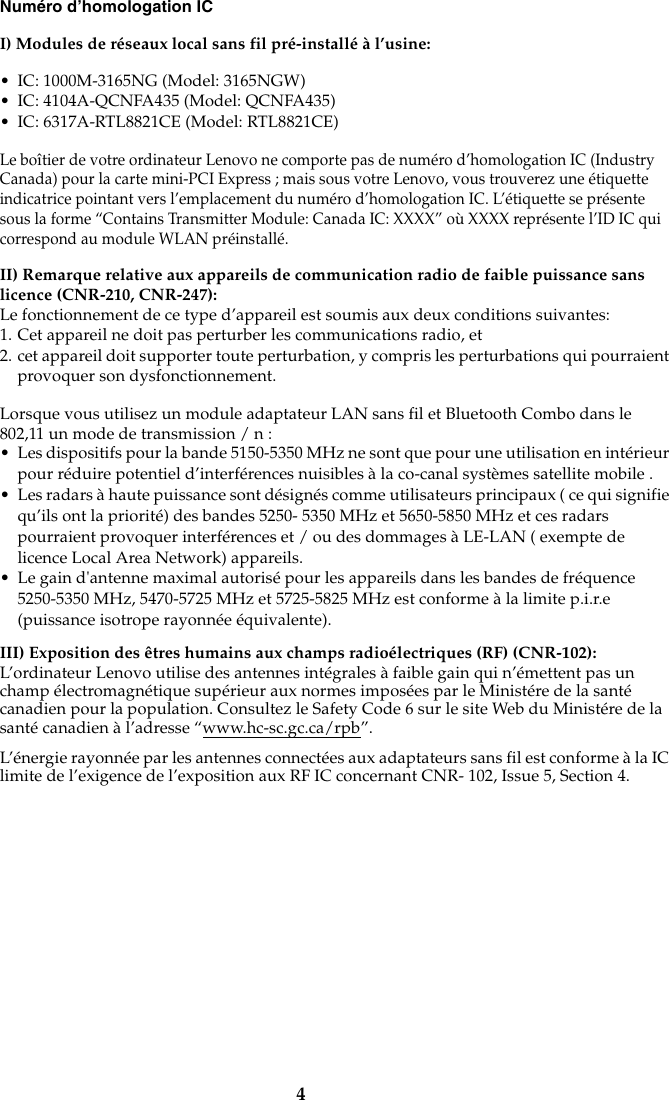 Page 6 of 8 - Lenovo  Regulatory Notice (United States & Canada) - Notebook 330-15IKB (Type 81DE) Laptop (ideapad) Type 81DE 330-14ikb 81da G2 81dc De 330touch-15ikb 81dh 81dj Web Rn Us Ca 201803