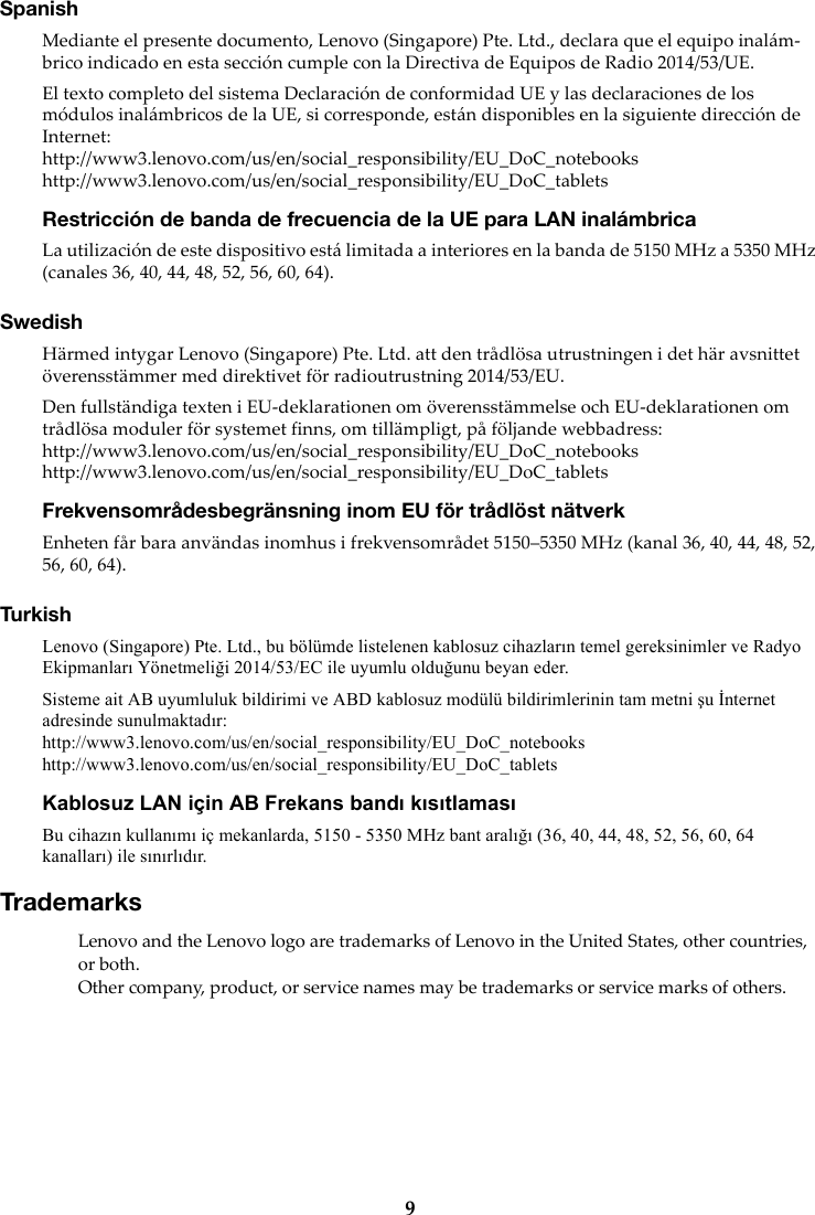 Page 10 of 11 - Lenovo Ideapad 330S-15ARR RN EU Regulatory Notice (European) - 330S-14AST, 330S-15AST 330S-14AST Laptop (ideapad) Web 201804