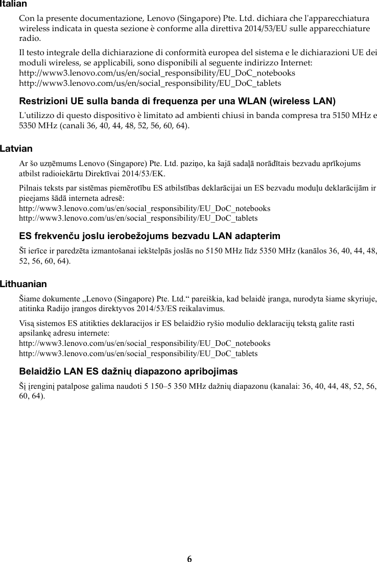 Page 7 of 11 - Lenovo Ideapad 330S-15ARR RN EU Regulatory Notice (European) - 330S-14AST, 330S-15AST 330S-14AST Laptop (ideapad) Web 201804
