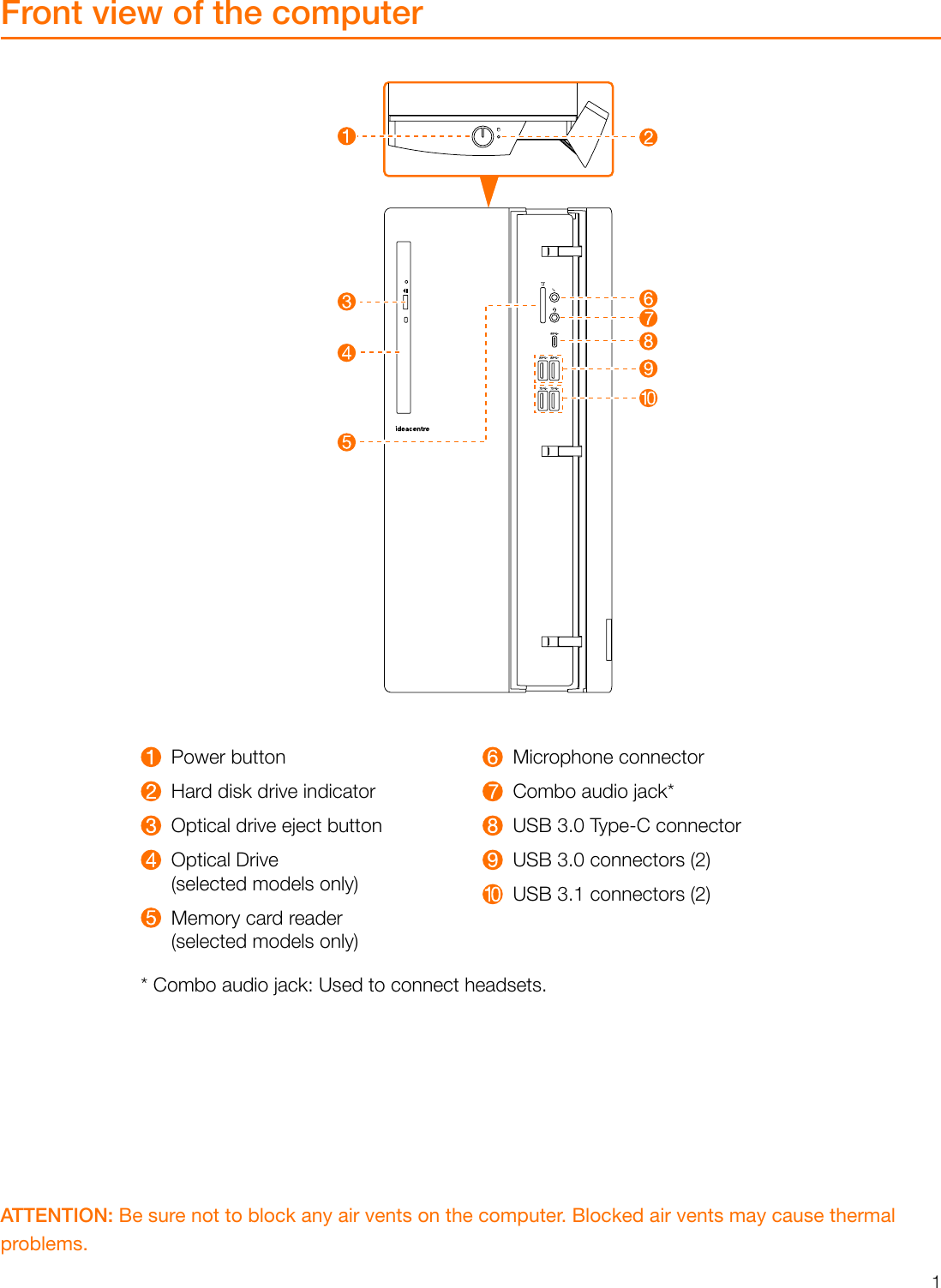 Page 2 of 8 - Lenovo  User Guide 510A-15ICB Desktop (ideacentre) 510 510a Ug V1.0 En 20180509