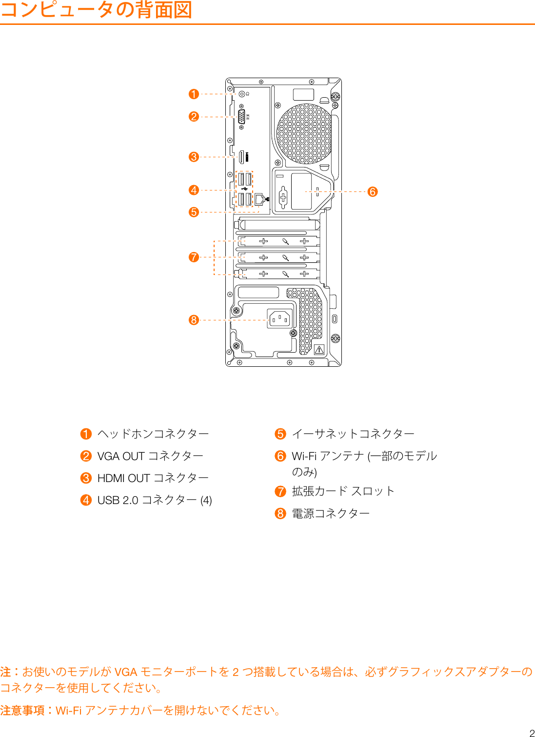 Page 3 of 8 - Lenovo  ユーザー・ガイド 510A-15ICB Desktop (ideacentre) - Type 90HV 510 510a Ug V1.0 Jp 20180509