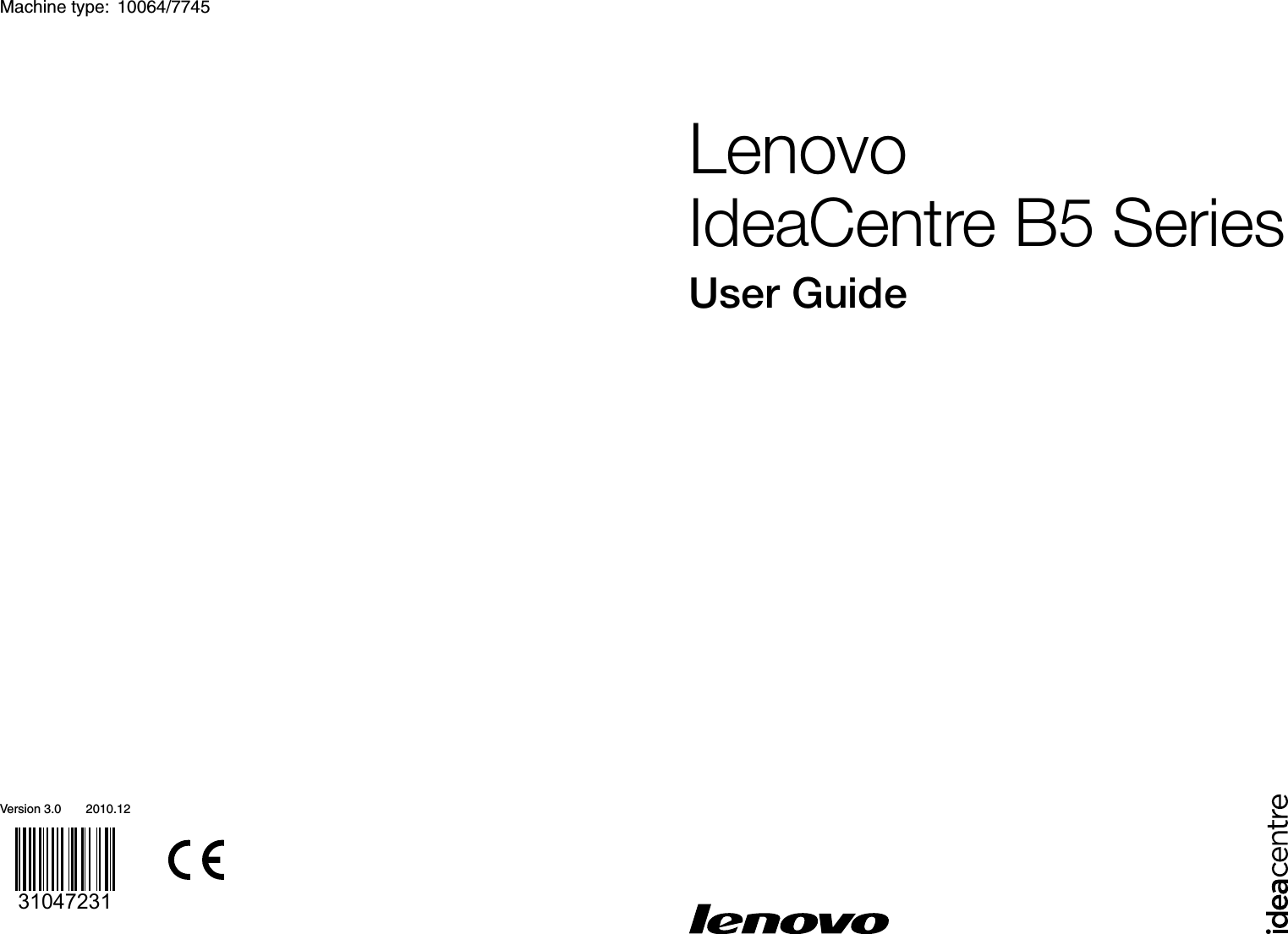 Lenovo Ideacentre B5 Series User Guide V3.0 (English) Manual Idea ...