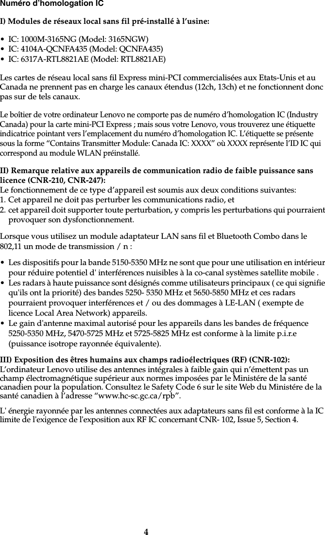 Page 5 of 7 - Lenovo Ideapad 510-15Isk 510-15Ikb Web Rn Us Ca 201604 510-15 ISK US&CA User Manual Regulatory Notice (United States & Canada) - 510-15ISK, Laptop (ideapad)