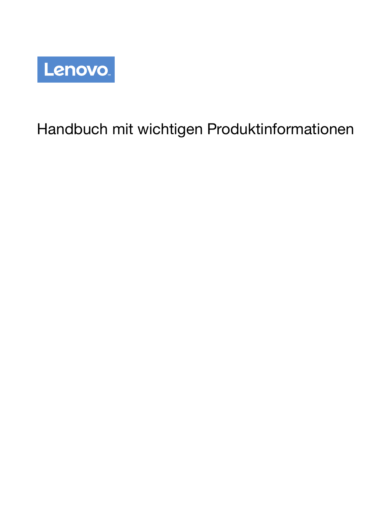 Lenovo Ipig V410Z De User Manual (German) Important Product Information
