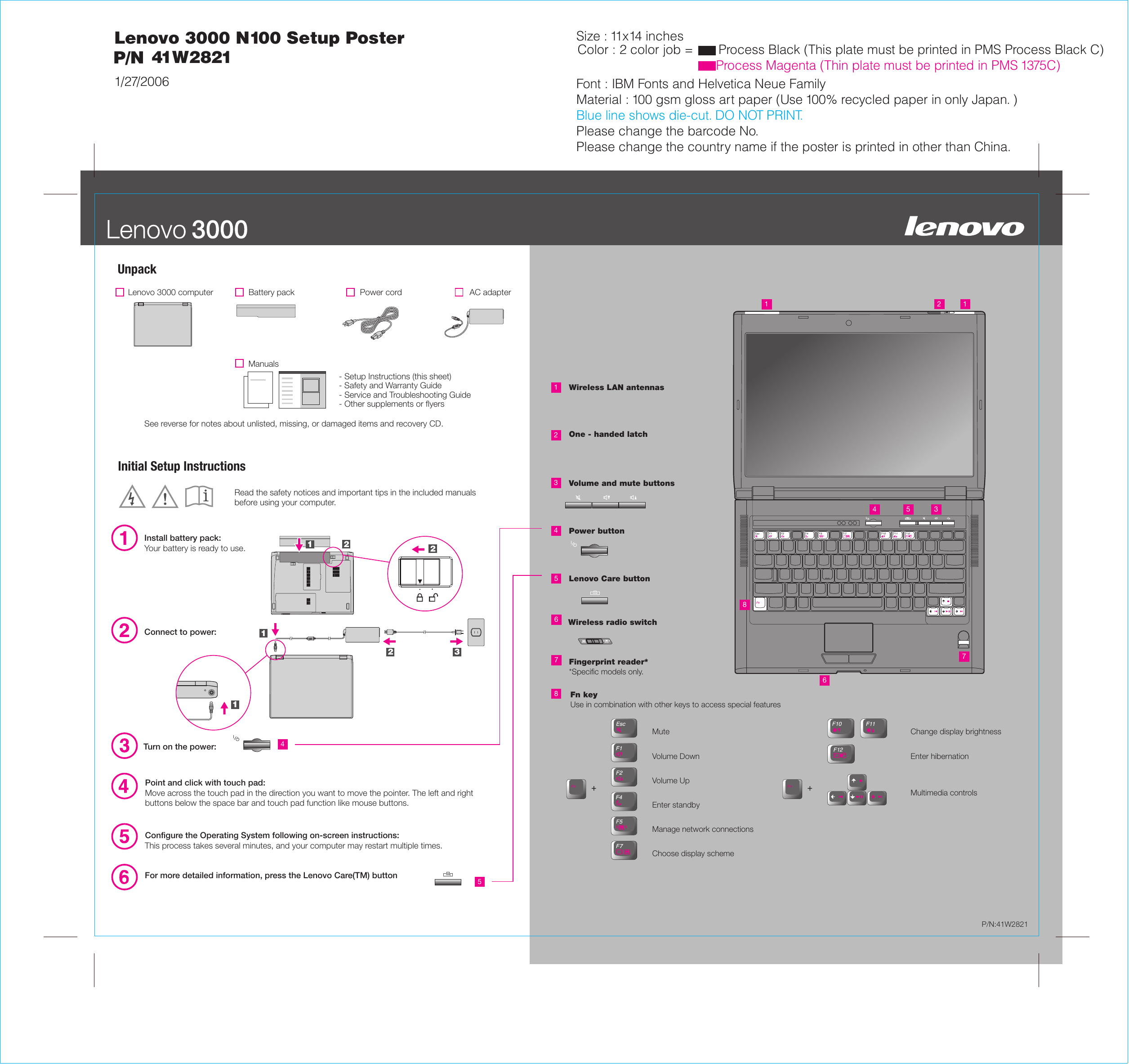 Page 1 of 2 - Lenovo Lenovo-3000-N100-Users-Manual- 41W2821_1  Lenovo-3000-n100-users-manual