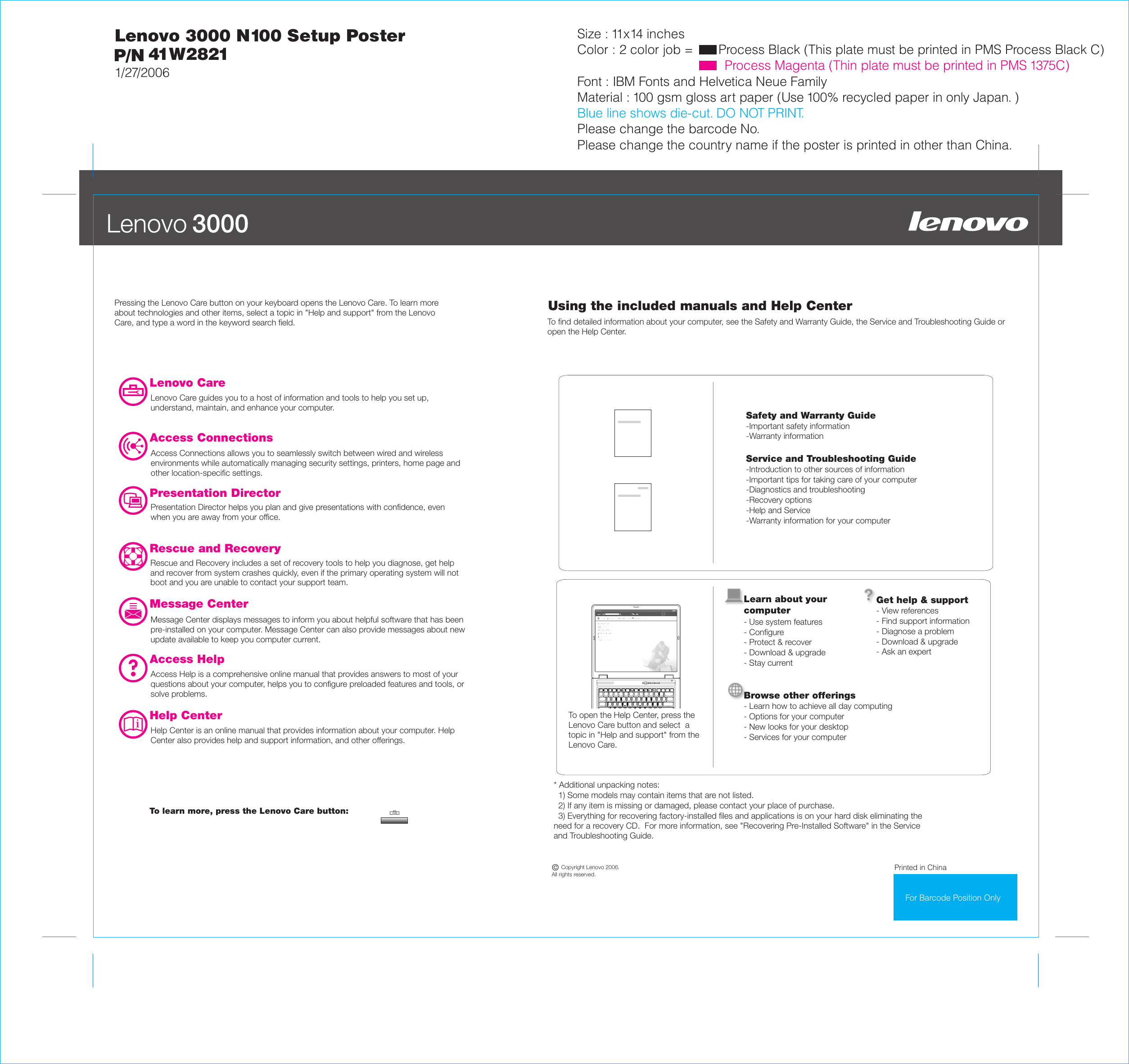 Page 2 of 2 - Lenovo Lenovo-3000-N100-Users-Manual- 41W2821_1  Lenovo-3000-n100-users-manual