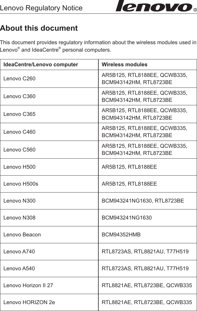 Lenovo Dt Rn Online V1.6 R E 20150420 User Manual Regulatory Notice S50 ...