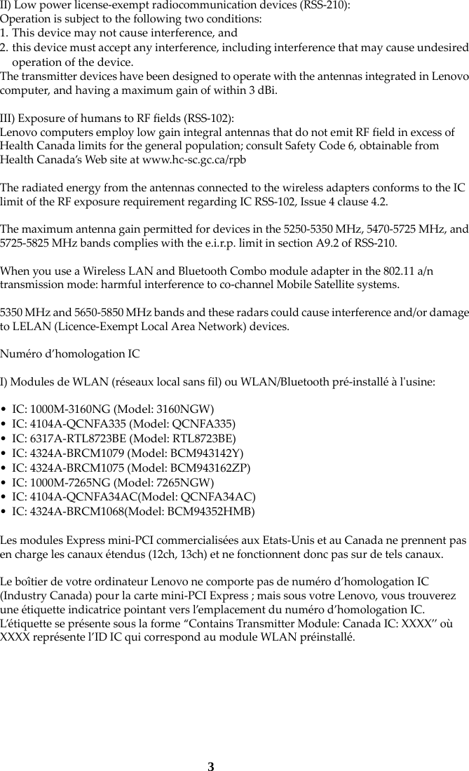 Page 4 of 8 - Lenovo Edge 15 Rn Us Ca Regulatory Notice EN US&Canada User Manual (United States & Canada) - Laptop (Lenovo)