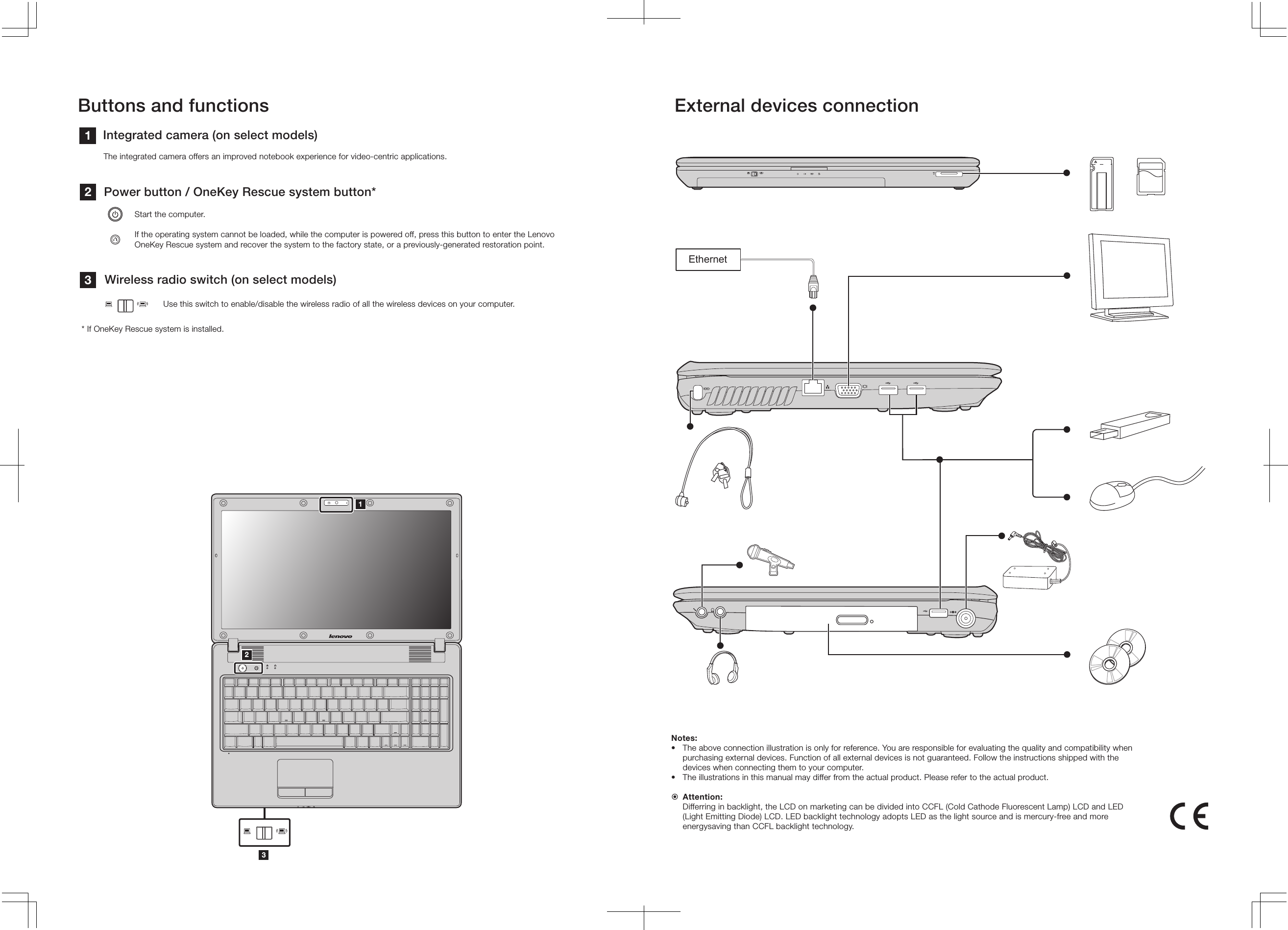 Page 2 of 2 - Lenovo G460Eg560E Setup Poster V1.0 User Manual G460e/G560e G460e Laptop (Lenovo) - Type 21049 G560e