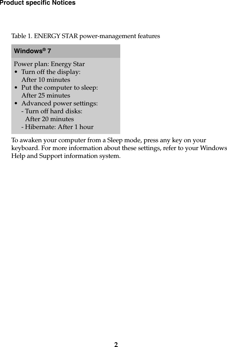 Page 2 of 8 - Lenovo G470G475G570G575 Product Specific Notices V1.0 (English) G470&G475&G570&G575 EN User Manual G475 Laptop (Lenovo) - Type 4360