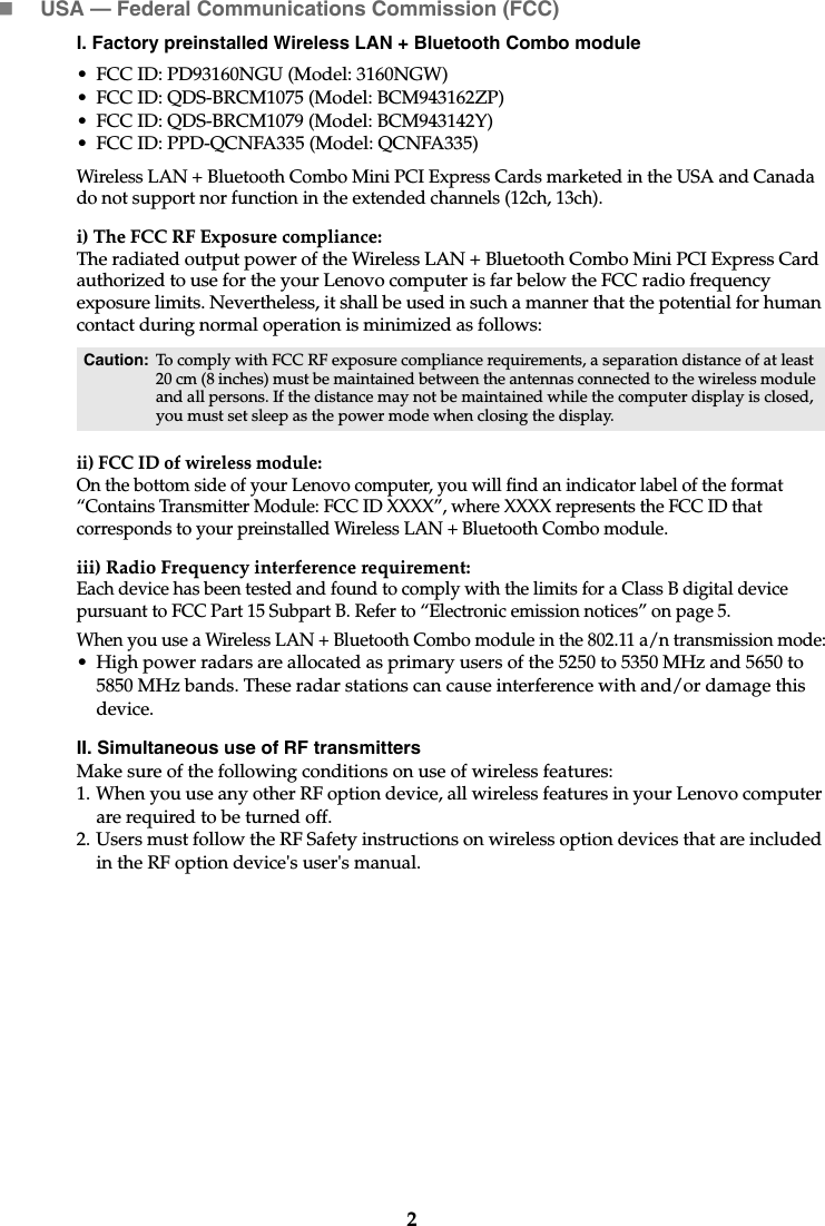 Page 3 of 7 - Lenovo G70-35 Web Rn Us Ca 201507 US&CA User Manual Regulatory Notice (United States & Canada) - Laptop (Lenovo)
